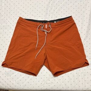 VISSLA Orange Swim Board Shorts